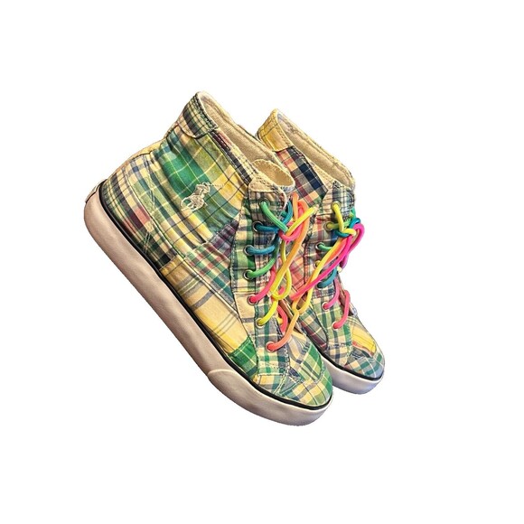 Rare Polo By Ralph Lauren Brisbane Multicolor Sneakers 6 Men’s 8 Women’s - Picture 7 of 15